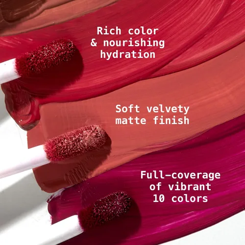 Miniatura 3 de Ruby Kisses Crema labial de terciopelo, lápiz labial con acabado mate, color rico, tinte de labios de larga duración, ligera, nutritiva, PIEL