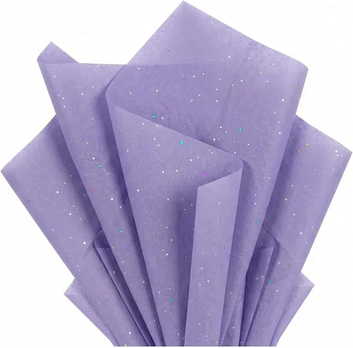 Miniatura 12 de Papel de seda blanco con purpurina para bolsas de regalo, 36 hojas de 14 x 20 pulgadas, papel de regalo reciclable para bodas, cumpleaños