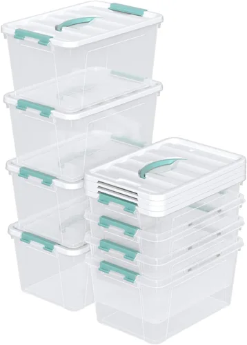 Miniatura 7 de Contenedores de almacenamiento apilables, contenedores de almacenamiento debajo de la cama con tapas, organizador de zapatos, contenedores