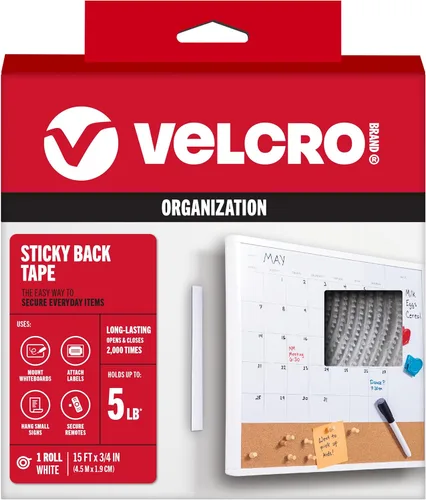Miniatura 14 de VELCRO Brand - Sujetadores Sticky Back; cinta adhesiva de 3/4 de pulgadas; ideal para el hogar