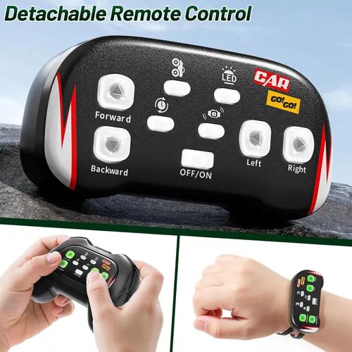 Miniatura 5 de PEADUCK Auto a control remoto para niños de 6 a 12 años, camión RC todo terreno con spray y luz, giros de 360°, 2.4GHz, camión monstruo a control