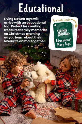 Miniatura 5 de Living Nature Conejo de Peluche Marrón Sentado de Orejas Caídas Animal de Conejo Esponjoso Juguete Suave para Niños 7 pulgadas