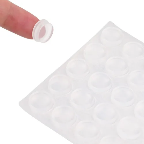 Miniatura 3 de Amazon Basics Parachoques para puerta de gabinete, almohadillas autoadhesivas transparentes para protección de superficie y reducción de ruido, 300