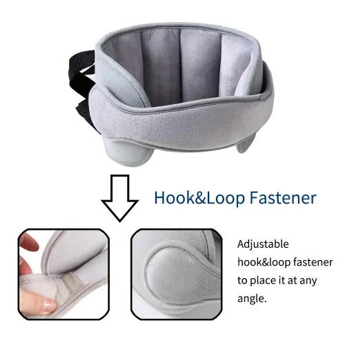 Miniatura 3 de Banda de apoyo para la cabeza del asiento de automóvil para bebé, cómodo soporte de almohada para cabeza y cuello, ajustable, alivio del cuello