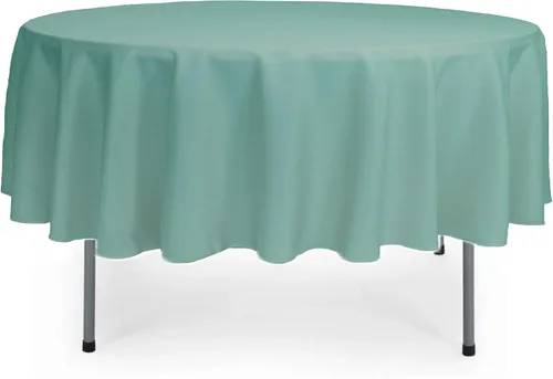 Miniatura 93 de YOUR CHAIR COVERS - Mantel redondo de poliéster prémium de 120 pulgadas - Mantel de lino color champán para mesas redondas estándar