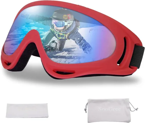 Miniatura 16 de SooGree Gafas de esquí para Hombres Mujeres Niños Jóvenes Niños o Niñas Gafas de nieve para snowboard Gafas de esquí resistentes al viento y al