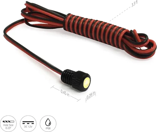 Miniatura 5 de Oznium BRIGHTEST Light Bolt - Luz LED de montaje empotrado de 12V para parachoques, parrilla, interior de autos, tablero, iluminación ambiental