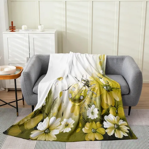 Miniatura 34 de Erosebridal Manta de abeja de 40 x 50 pulgadas, manta de sherpa cálida con estampado de animales 3D para sofá de cama, manta de microfibra suave