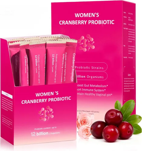 Polvo probiótico para mujeres, 13 cepas, 12 mil millones de UFC, probióticos para mujeres, salud vaginal, equilibrio de pH, metabolismo intestinal y