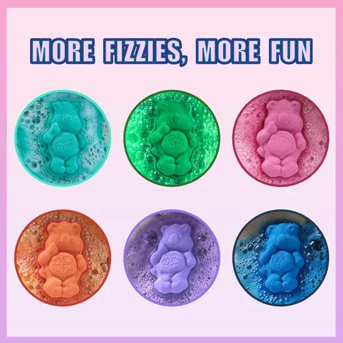 Miniatura 3 de Care Bears Paquete de 6 Bombas de Baño con Aroma a Chicle - Edades 3+ Bombas de Baño Moldeadas de Personajes – Colores Divertidos y Brillantes