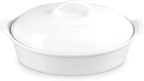 Miniatura 8 de Le Creuset Cazuela ovalada cubierta Heritage Stoneware, 4 cuartos de galón (14"), Artichaut