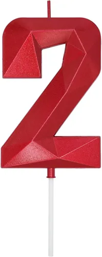 Miniatura 250 de DERVENTA Velas de cumpleaños con números grandes, 3D, color rosa, 3.7 pulgadas, decoración para tartas de fiesta, 1 pieza (número 3 rosa)