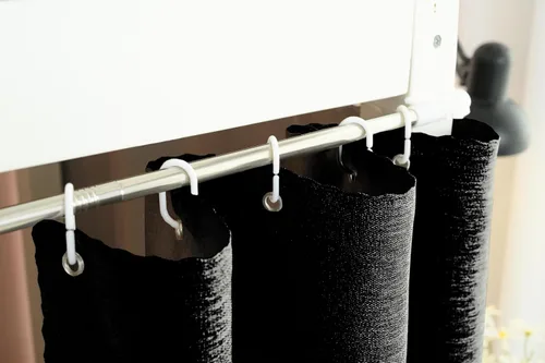 Miniatura 3 de Cortinas opacas para litera de fondo sólido, tela de privacidad para cama individual, color negro