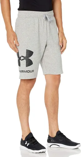 Under Armour Rival - Pantalones cortos de forro polar para hombre, con logotipo grande