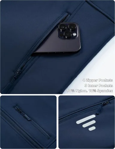 Miniatura 4 de Chaleco ligero y suave para hombre, chaqueta sin mangas a prueba de viento para viajar, senderismo, correr, golf