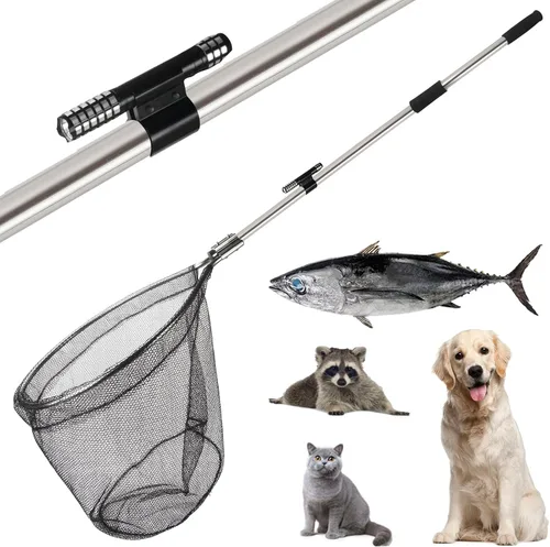 Miniatura 2 de Poste de red para captura de perros, red de captura de animales, herramienta de control de vida silvestre, red de aterrizaje de peces grande