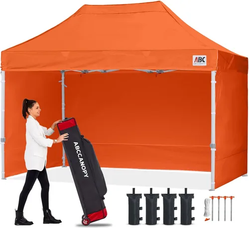 Miniatura 63 de Abccanopy - Toldo de 10 x 10 pies, con paredes laterales, sombra instantánea, con bolsa con ruedas para guardarlo. Incluye 4 bolsas de lastre, Azul