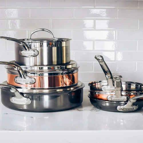 Miniatura 7 de Hestan - Colección ProBond - Sartén para freír profesional de acero inoxidable revestido, compatible con placa de inducción, 8.5 pulgadas