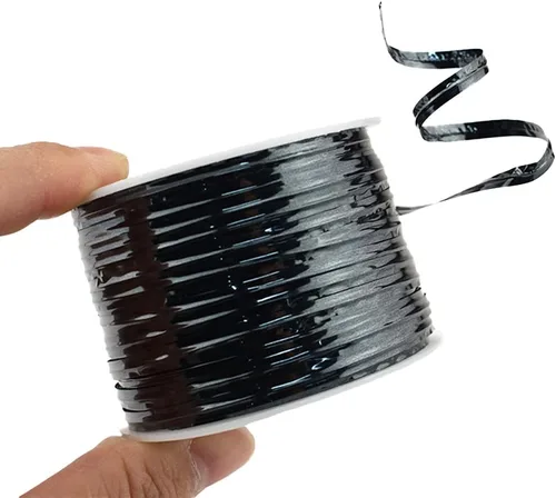 Miniatura 17 de HAHIYO 100 yardas/300 pies/91M Lazos de torsión de metal púrpura para pan, caramelo, café, bolsas de regalo, envoltorios de regalo, plástico, fiesta