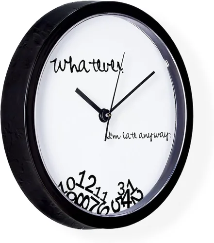Miniatura 4 de CafePress Late Anyway - Reloj de pared de 10 pulgadas para sala de estar, cocina u oficina