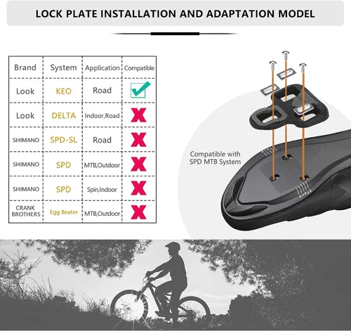 Miniatura 5 de KOOTU KEO Pedales de bicicleta de 9/16 pulgadas Pedales universales de bicicleta de carretera Pedales de plataforma de bicicleta, pedales sin