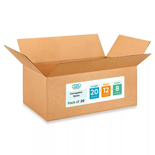 Miniatura 205 de IDL Packaging Paquete de 5 cajas de envío altas de 8 x 8 x 48 pulgadas, extra resistentes de 200 libras frente a caja regular, cajas de mudanza