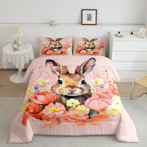 Miniatura 27 de Feelyou Juego de edredón de música rock para niños, edredón colorido con estampado de mariposas para niños y niñas, juego de ropa de cama de Multi