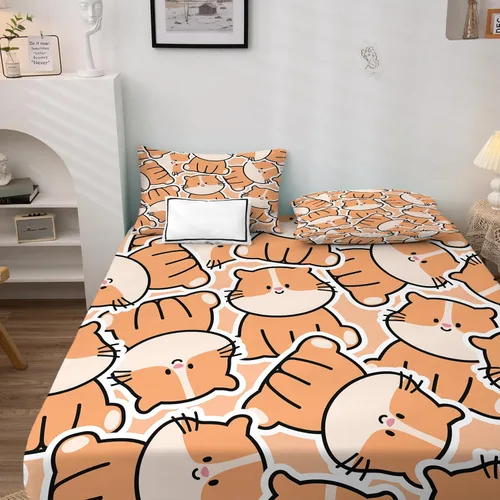 Miniatura 3 de Sábanas de conejillo de indias tamaño individual – Sábanas de animales de dibujos animados para niños y niñas, juego de sábanas de animales Kawaii