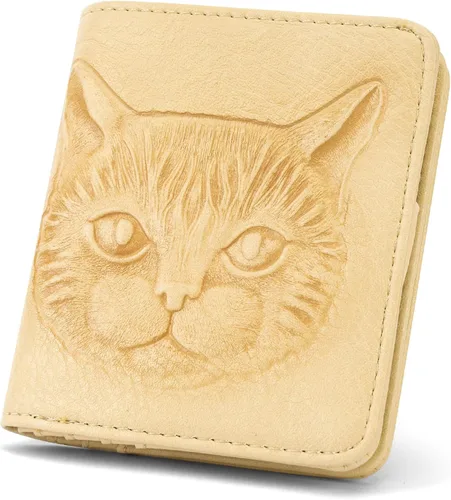 Miniatura 18 de Billetera para mujer, delgada y pequeña, billetera compacta con RFID, plegable, compacta, para mujer, cartera de cuero en relieve 3D con soporte
