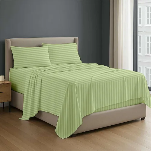 Miniatura 9 de NON Sticky cotton - Juego de sábanas de 4 piezas de algodón egipcio de alta calidad, de bolsillo profundo, ropa de cama suave y transpirable