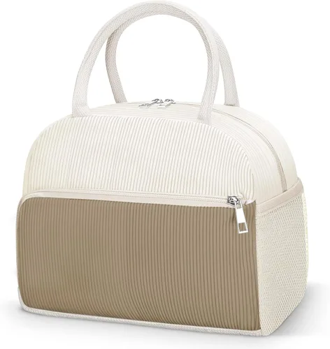 Miniatura 24 de Coobiiya Lonchera térmica de 12 litros para mujeres y hombres, lonchera de pana reutilizable, lonchera de gran capacidad con forro resistente a fugas