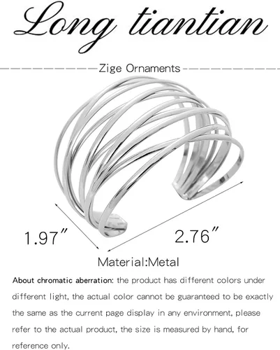 Miniatura 6 de Brazalete de oro para mujer, chapado en oro de 14 quilates, pulsera gruesa de moda para mujer, pulsera de oro rosa para adolescentes, pulsera
