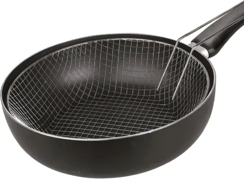 Miniatura 3 de IBILI Sartén Set Inducta con Cesta 7.1 in, Aluminio, Negro/Plata
