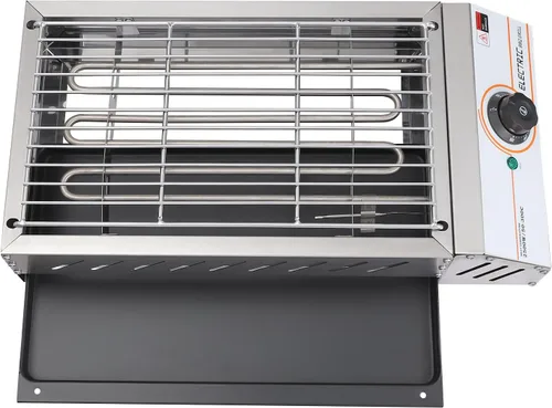 Miniatura 9 de DYRABREST Parrilla de barbacoa eléctrica profesional de 1800 W de acero inoxidable para cocina interior/exterior con temperatura ajustable