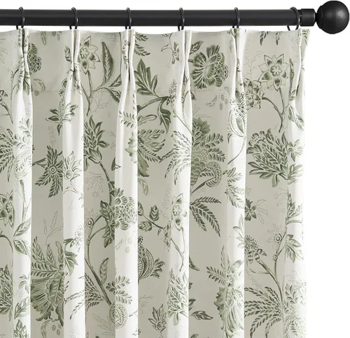 Miniatura 10 de jinchan Cortinas Opacas Florales para Dormitorio, 63 Pulgadas de Largo Cortinas Opacas con Estampado de Flores, Estilo Campo Francés con Pestañas