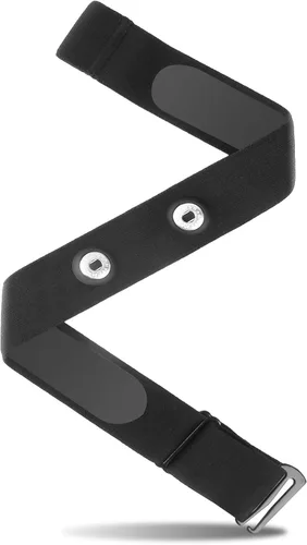 Miniatura 6 de Correa de pecho negra (correa de repuesto) compatible con monitores de frecuencia cardíaca Wahoo TRACKR 2024, TICKR FIT, Garmin HRM 600, HRM 200