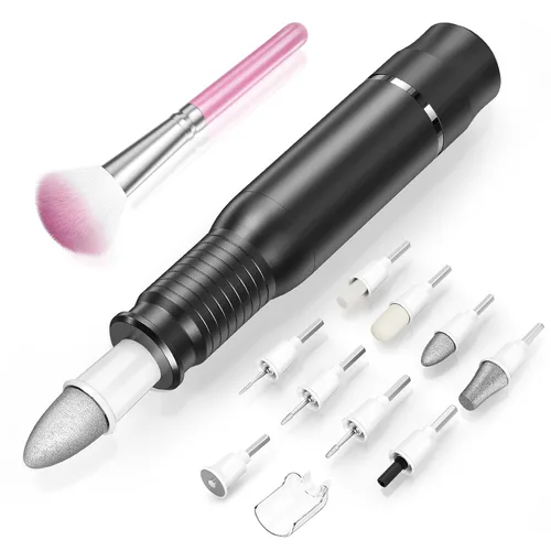 Miniatura 9 de Subay Juego de taladro eléctrico para uñas, 25000 rpm, kit profesional de manicura y pedicura para pies, manos y cutículas gruesas, 11 en 1