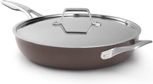 Miniatura 8 de Calphalon® Premier - Sartén antiadherente de cerámica de 12 pulgadas con tapa, azul medianoche