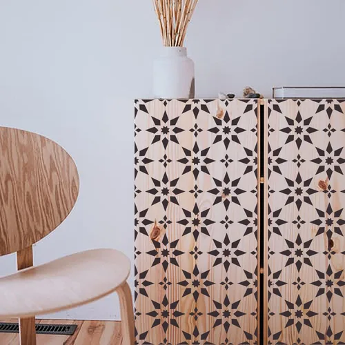 Miniatura 2 de GSS Designs - Plantilla de azulejos de joyas de 12 x 12 pulgadas, gran plantilla reutilizable para pintar y decorar la pared del piso, diseño