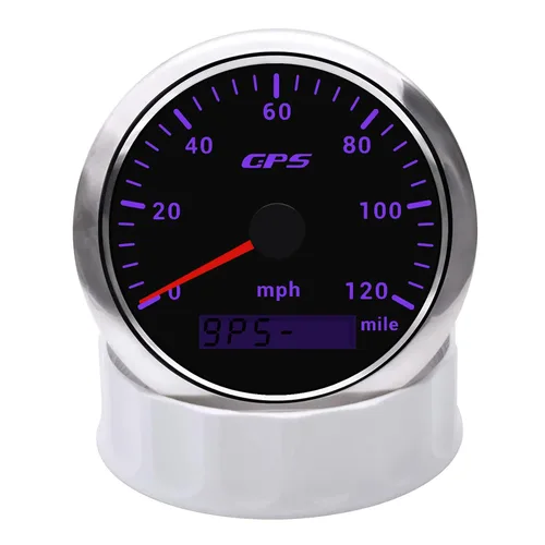 Miniatura 3 de KAOLALI Velocímetro GPS de 85 mm 3-3/8" 0-193 km/h para embarcaciones, velocímetro GPS impermeable para marino, odómetro de velocidad marino 120