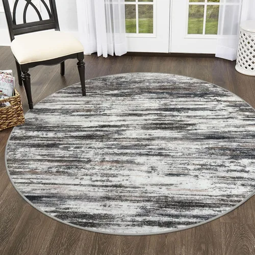 Miniatura 105 de SIILOOM 2 x 3 Alfombra moderna y abstracta para entrada, alfombra neutra azul marino gris multicolor súper suave de área pequeña, alfombras lavables