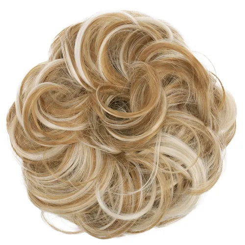 Miniatura 15 de CAISHA by Prettyshop Hairpiece Scrunchy Updo Bridal Peinado Voluminoso Ondulado Moño Desordenado Mezcla Rubio G13AL