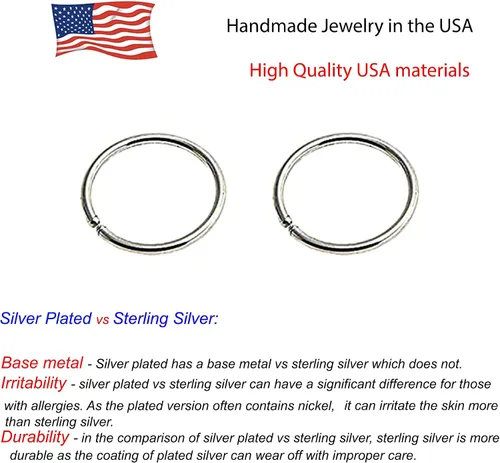 Miniatura 12 de Aretes de aro dorados y plateados para cartílago, nariz, tabique, oreja, hélix, tragus, joyería para mujer, hipoalergénicos, pequeños aros