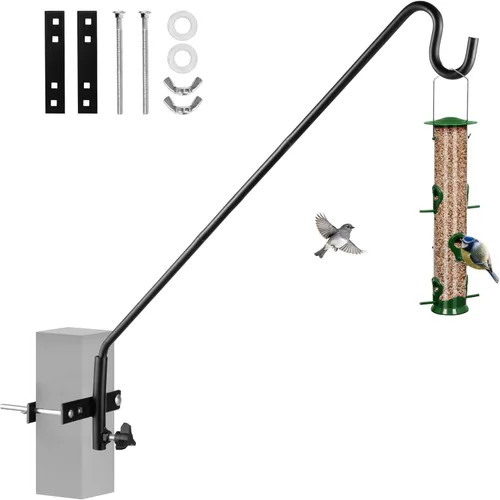 Miniatura 14 de MIXXIDEA Kit de montaje para colgar en riel de cubierta de valla de 11 pulgadas de largo, gancho decorativo resistente para comederos de pájaros