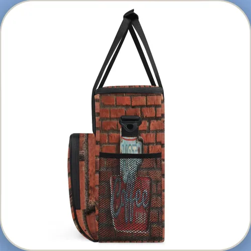 Miniatura 4 de Cafetera de ladrillo rojo vintage, bolsa de transporte de viaje, bolsa de almacenamiento compatible con Keurig K-Mini o Plus, portátil, con B3: café