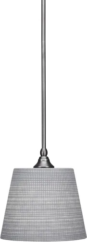 Miniatura 114 de Toltec Lighting Tallo Colgado Mini colgante, acabado de cobre negro, 3.5" cuadrado humo burbuja vidrio