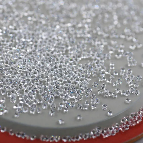 Miniatura 8 de 5000 cuentas de diamantes de imitación de cristal de diamante ultra mini de 0.044 pulgadas con parte trasera plana, cristales iridiscentes, brillo
