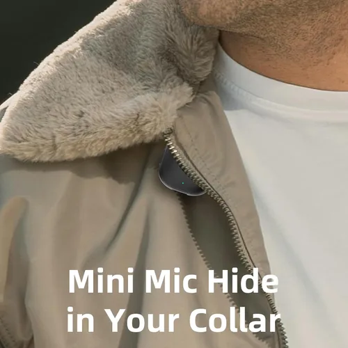 Miniatura 9 de NPTCL Micrófono Lavalier inalámbrico para iPhone 17/16/15 - Mini micrófono con cancelación de ruido Ai USB C Clip en el micrófono de solapa