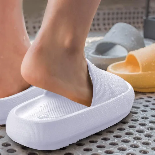 Miniatura 7 de Sandalias de nube para niños, niñas, niños, pantuflas de ducha y baño, cómodas pantuflas antideslizantes de suela gruesa para verano, zapatos