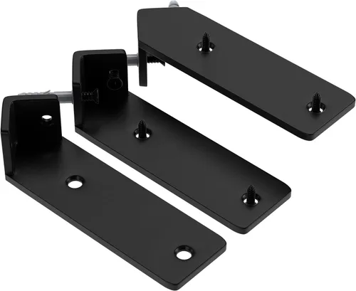 Miniatura 7 de Soporte de estante de esquina, 5 pulgadas, paquete de 3 soportes ocultos de acero al carbono de 1/5 pulgadas de grosor, soportes industriales
